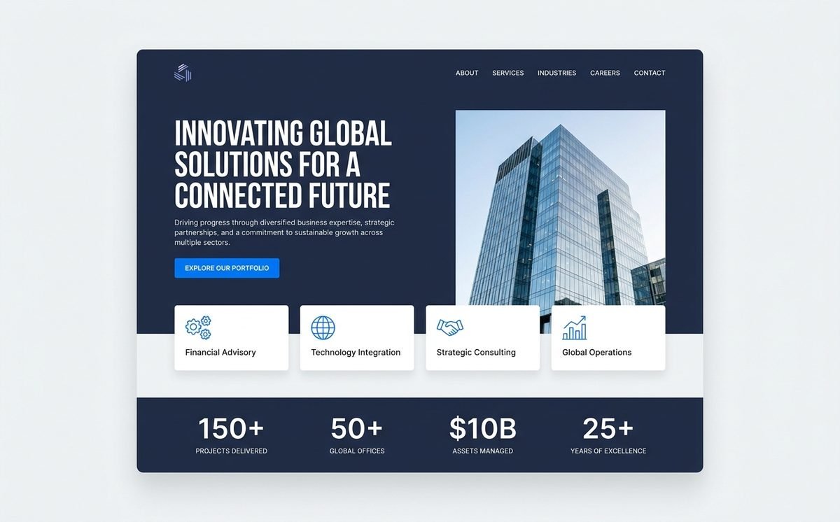 Corporate group website designed and built by BahrainServer