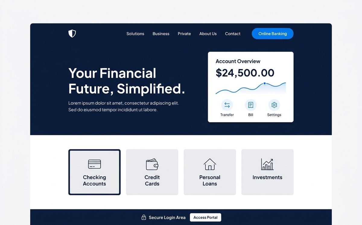 Financial services portal designed and built by BahrainServer