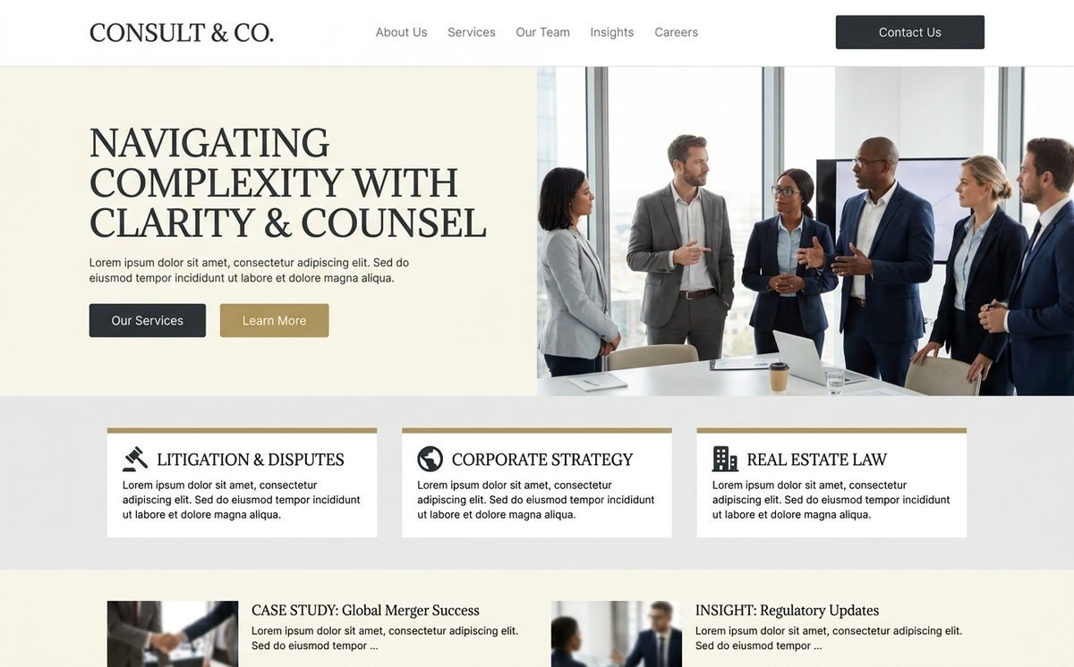 Professional services firm designed and built by BahrainServer