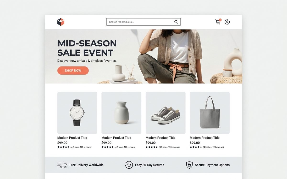 Retail and e-commerce build designed and built by BahrainServer